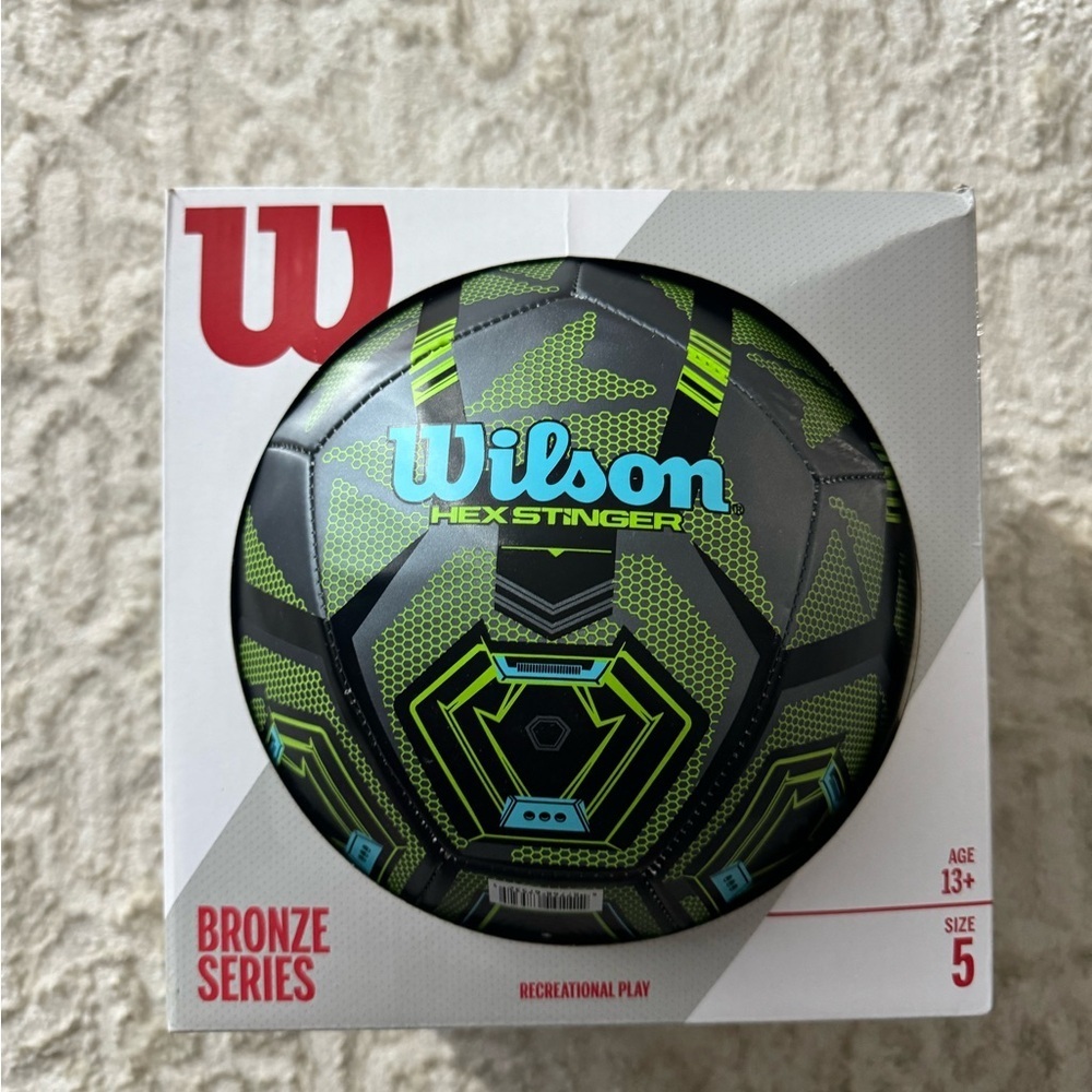Wilson Hex Stinger Soccer Ball - Black and Neon Green - Picture 4 of 4